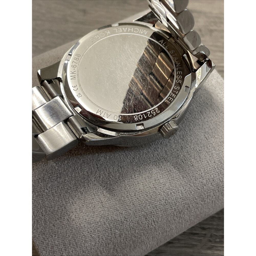 Michael Kors MK6788 Brynn Pavé Silver Chronograph Women's Watch - MSRP $495 - Picture 8 of 11